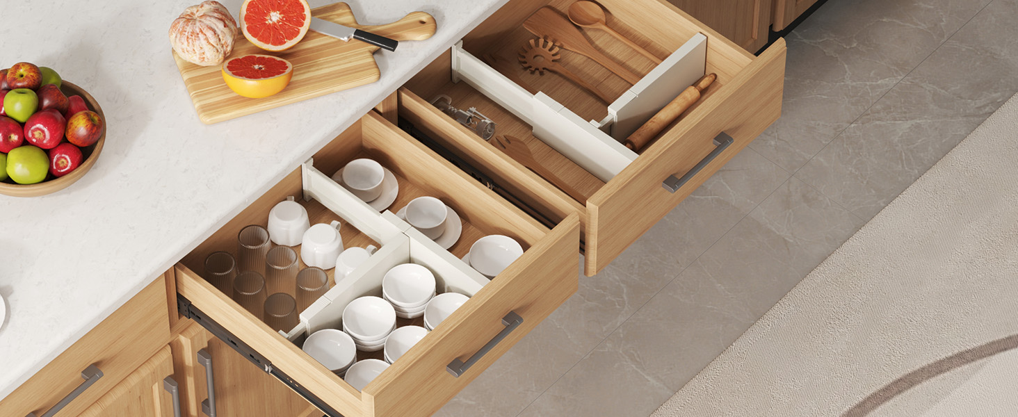 Multi-functional drawer organizer usage